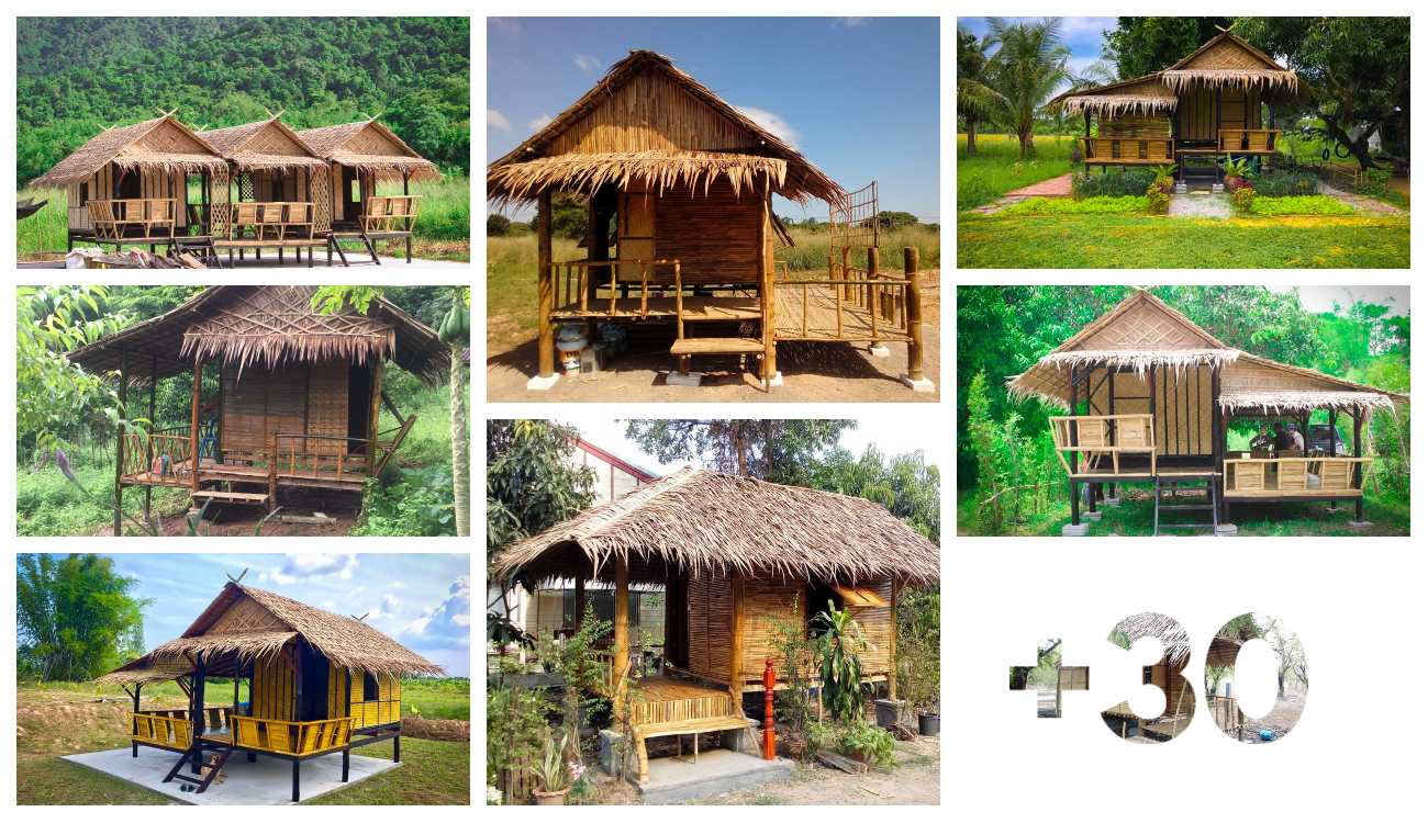30 casas nativas y rústicas de selva, con techo de hojas de palma - GEOCAX