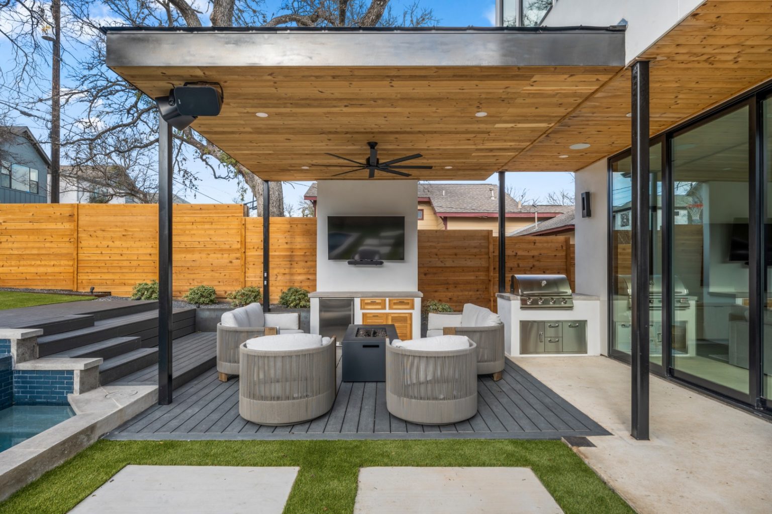 Diseños de patios contemporáneos: Fusionando estilo y funcionalidad ...