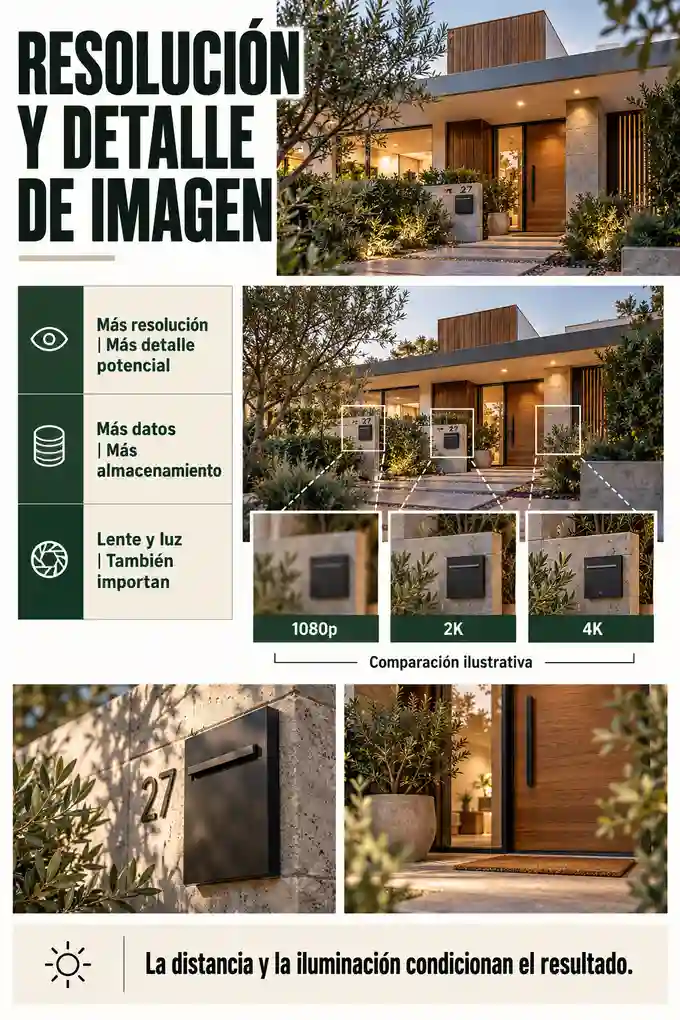 Guía de resolución para cámaras residenciales y factores que influyen en el detalle