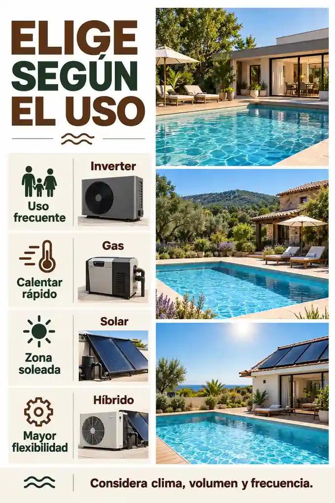 Elección del sistema de climatización según frecuencia de uso, rapidez y clima